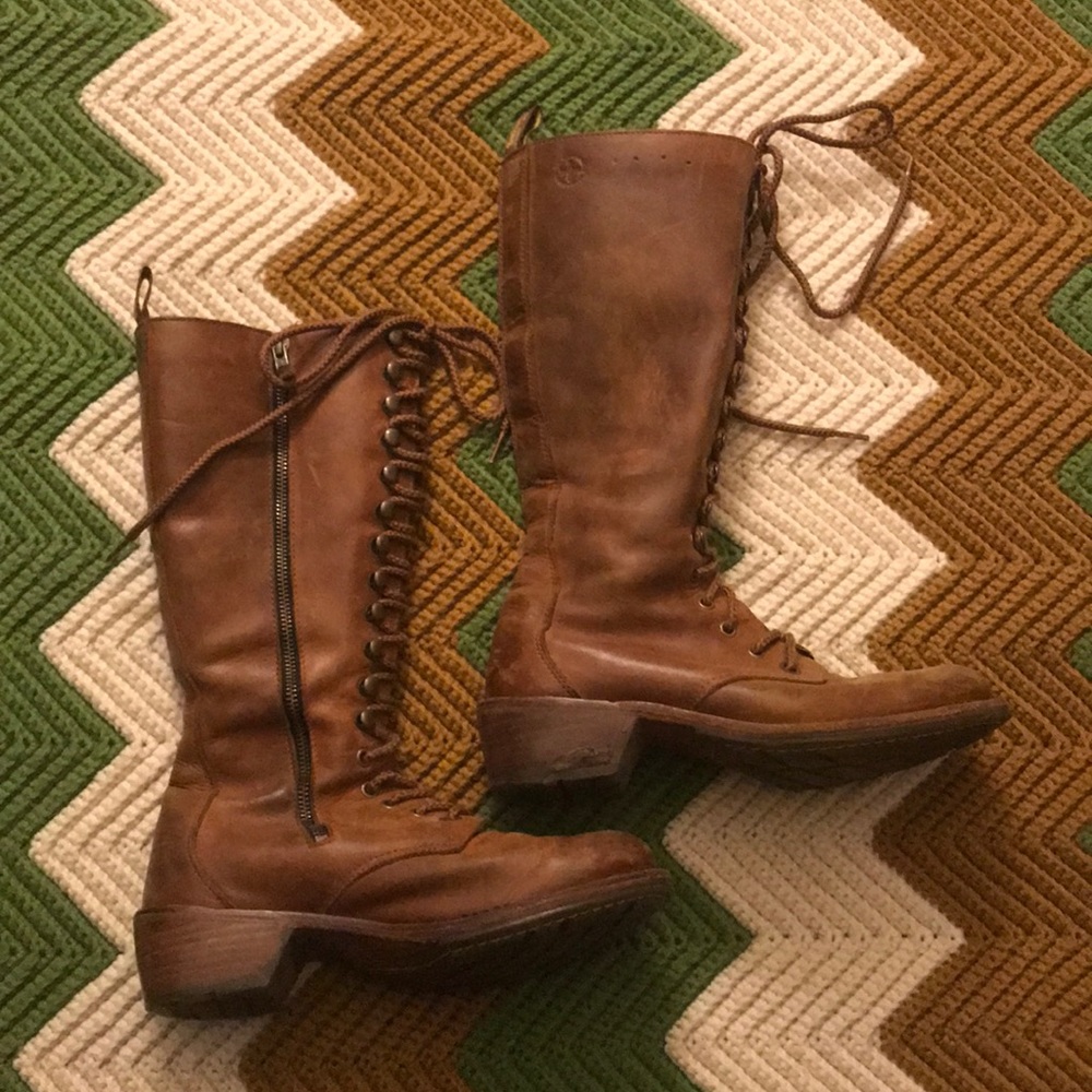 Doctor Martens brown leather tall boots
